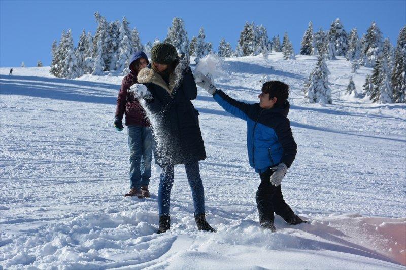 Uludağ'da sömestr tatili yoğunluğu