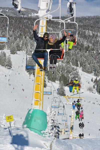 Uludağ'da sömestr tatili yoğunluğu