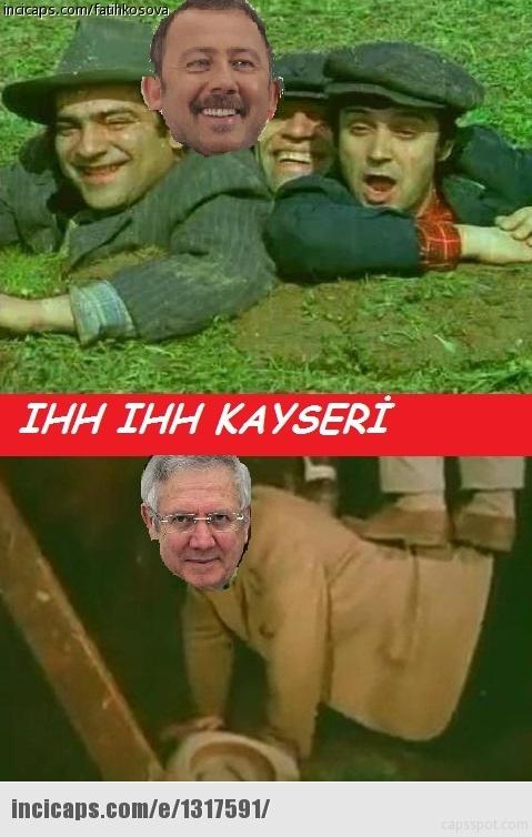 Kayserispor-Fenerbahçe maçı capsleri