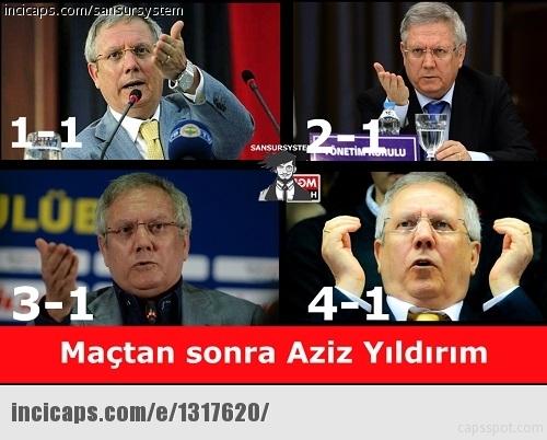 Kayserispor-Fenerbahçe maçı capsleri