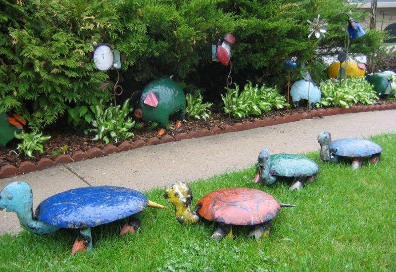 Bahçe dekorasyonu için yaratıcı dekorasyon fikirleri