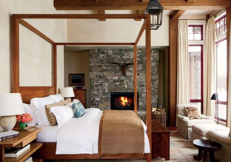 Rustik yatak odası dekorasyonu