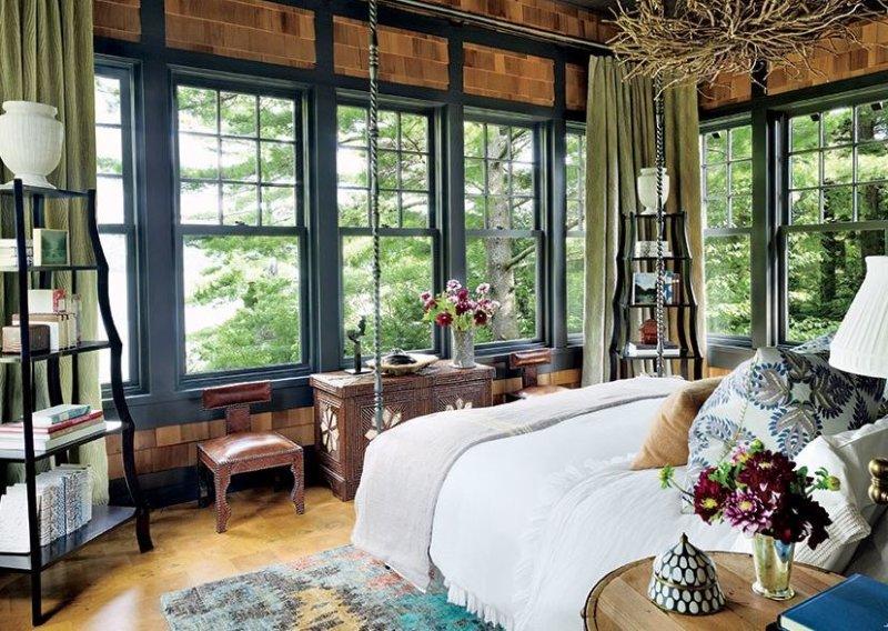 Rustik yatak odası dekorasyonu