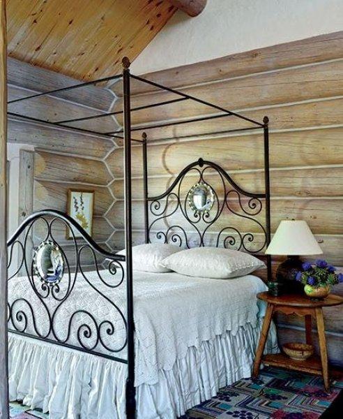 Rustik yatak odası dekorasyonu
