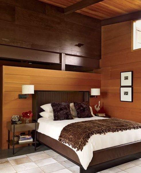 Rustik yatak odası dekorasyonu