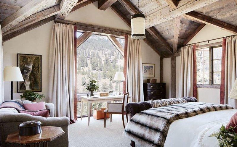 Rustik yatak odası dekorasyonu