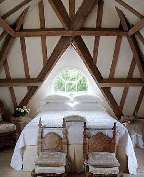 Rustik yatak odası dekorasyonu