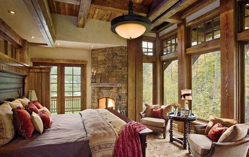 Rustik yatak odası dekorasyonu