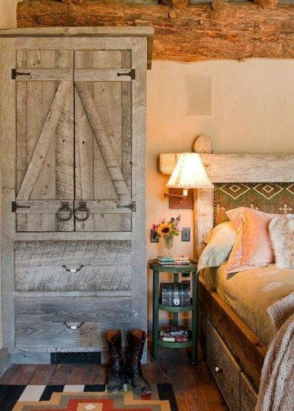 Rustik yatak odası dekorasyonu