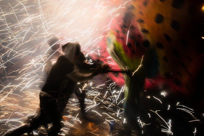 Meksika'da havai fişek festivali