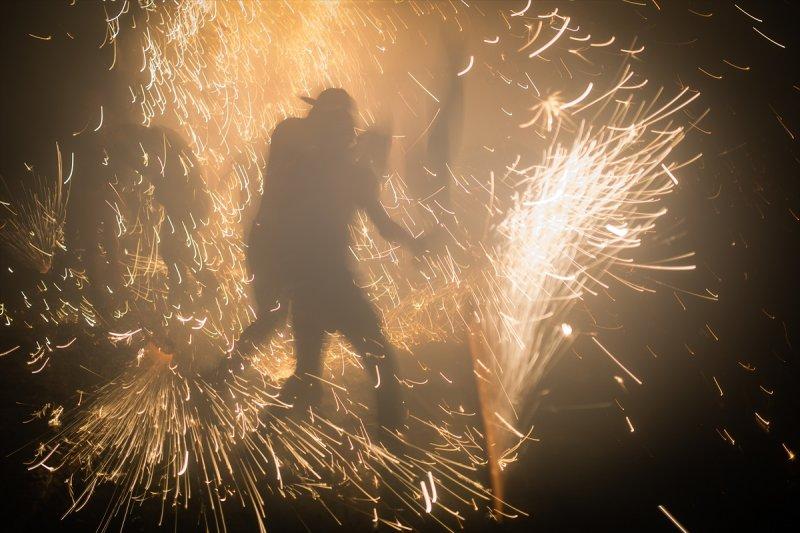 Meksika'da havai fişek festivali
