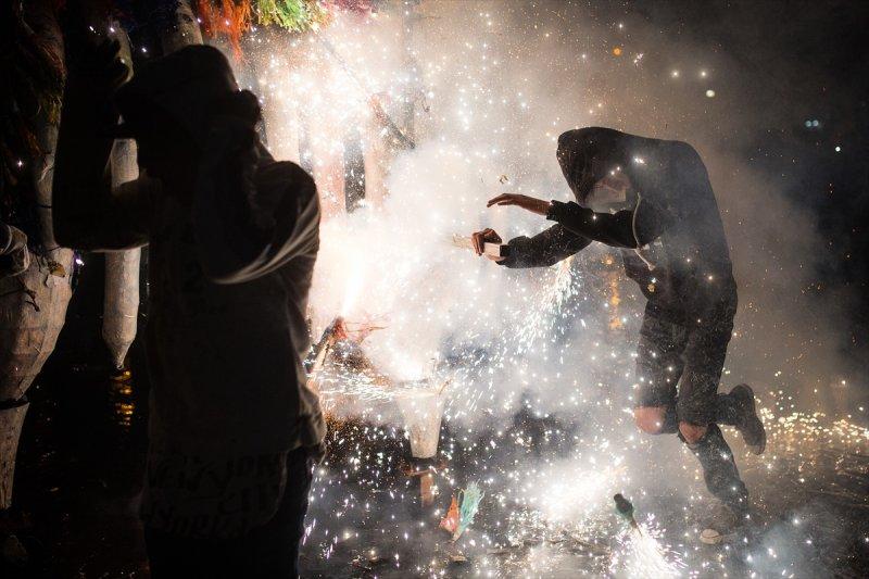 Meksika'da havai fişek festivali
