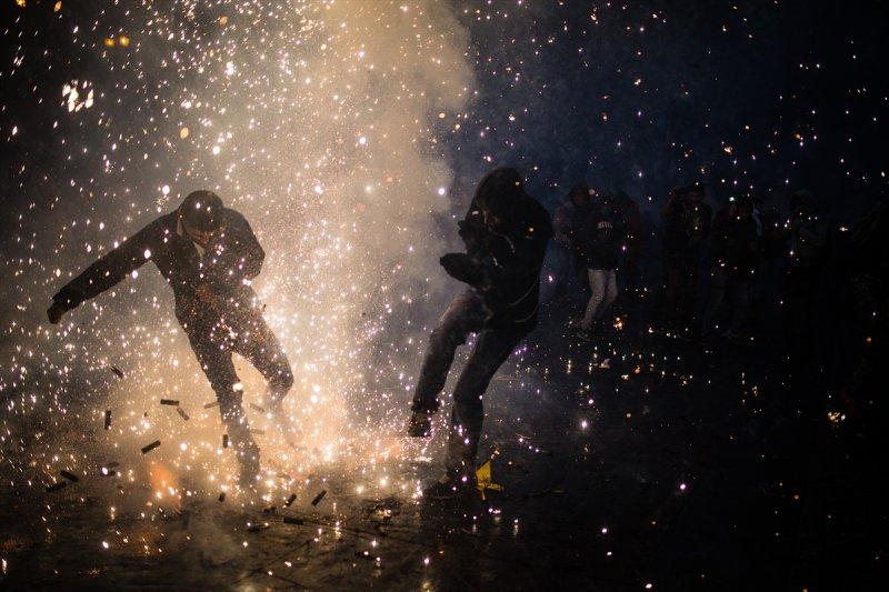 Meksika'da havai fişek festivali