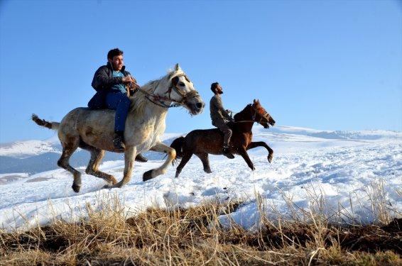 Kars'ta atlar bahar idmanında