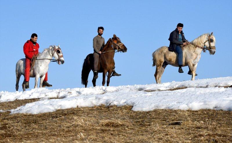 Kars'ta atlar bahar idmanında