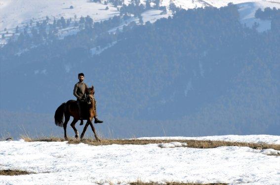 Kars'ta atlar bahar idmanında