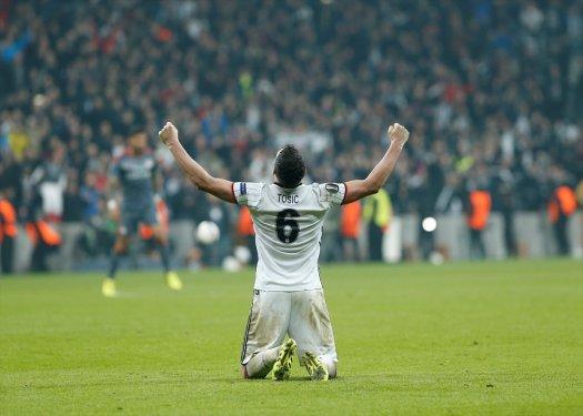 Beşiktaş'ın Olympiakos zaferinden kareler