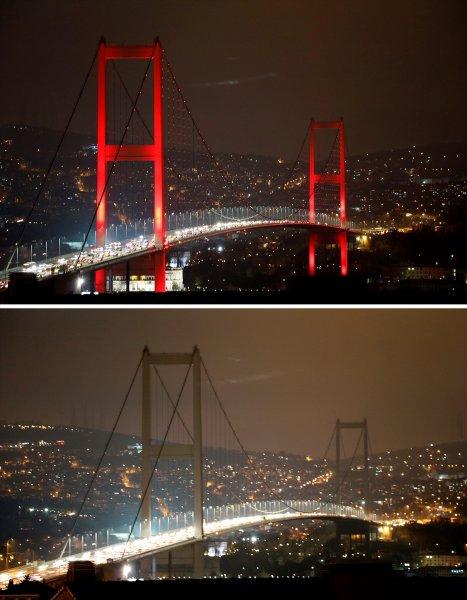 Dünya saatine Türkiye'nin çeşitli yerlerinden destek