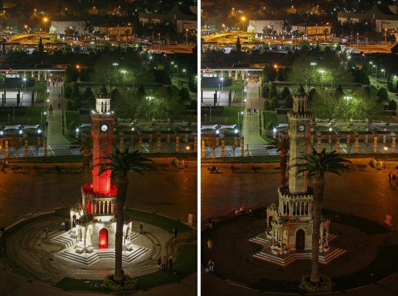 Dünya saatine Türkiye'nin çeşitli yerlerinden destek