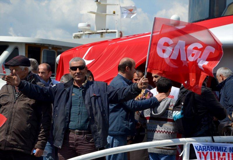 Yenikapı'da referandum mitingi için toplandılar