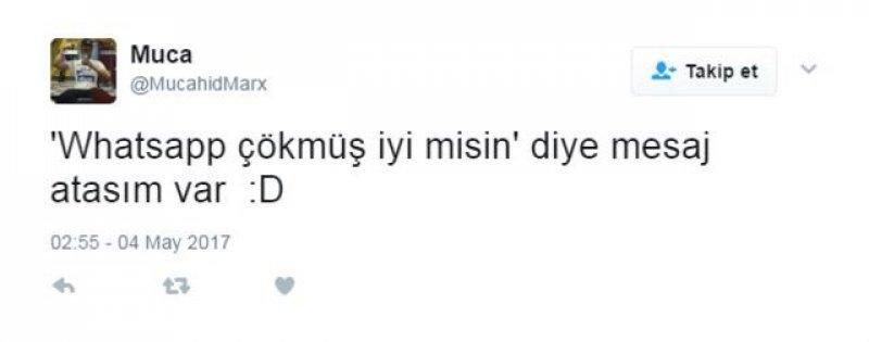 WhatsApp'ın çöküşüyle ortaya çıkan Twitter esprileri