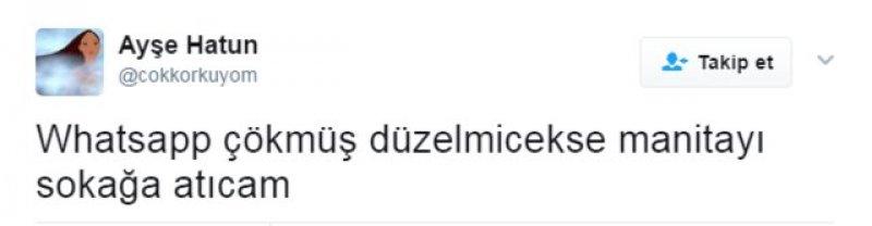 WhatsApp'ın çöküşüyle ortaya çıkan Twitter esprileri