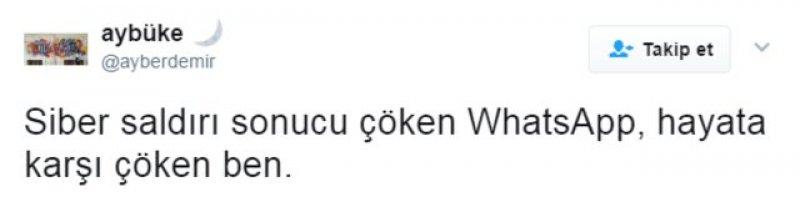 WhatsApp'ın çöküşüyle ortaya çıkan Twitter esprileri