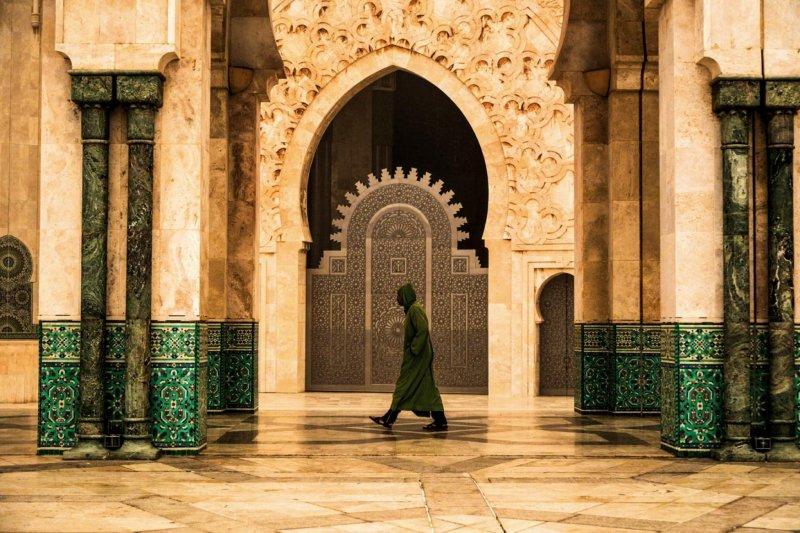 Toprakları kızıl şehir Marakeş 