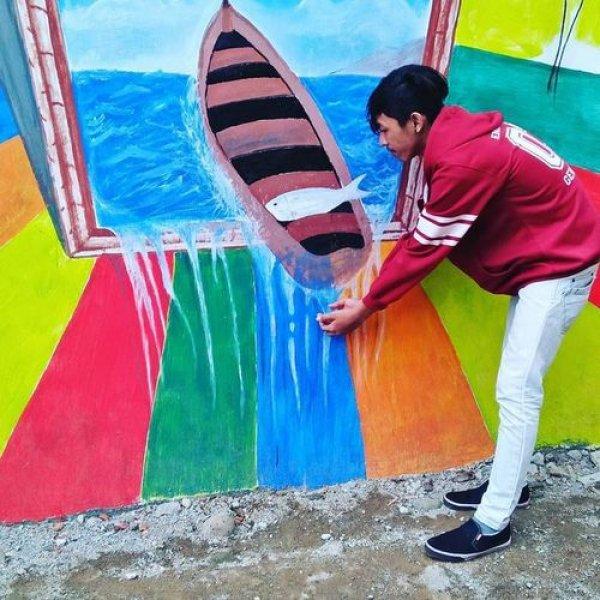 Endonezya'da gecekondu köyü renklere büründü 