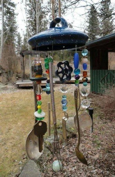 El yapımı dekoratif rüzgar çanları 