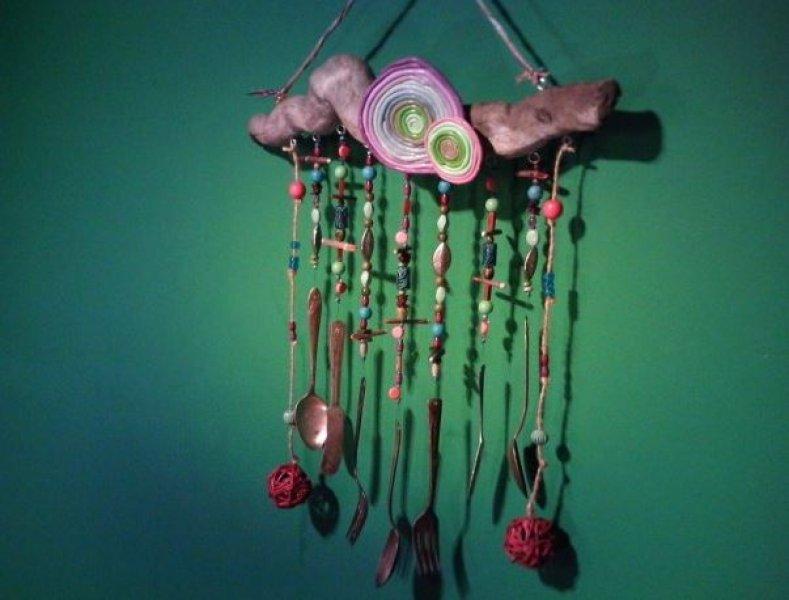 El yapımı dekoratif rüzgar çanları 