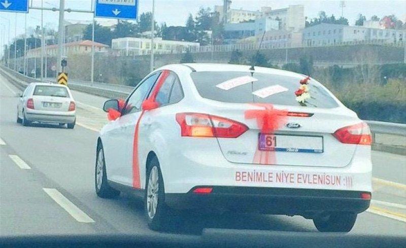 İlginç gelin arabası yazıları 