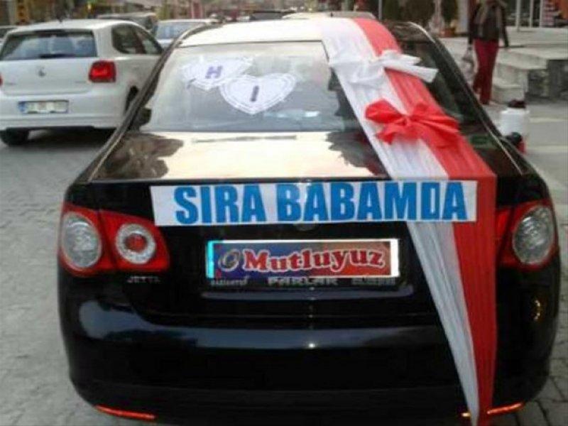 İlginç gelin arabası yazıları 