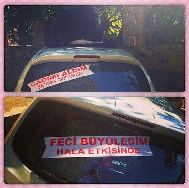 İlginç gelin arabası yazıları 