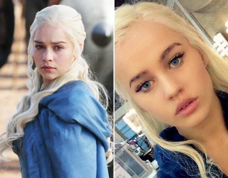 Khaleesi'yi canlandıran dublör Emilia Clarke'den daha güzel