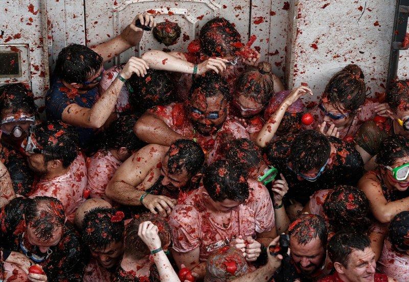 İspanya'da La Tomatina festivali