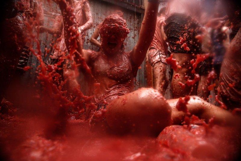 İspanya'da La Tomatina festivali
