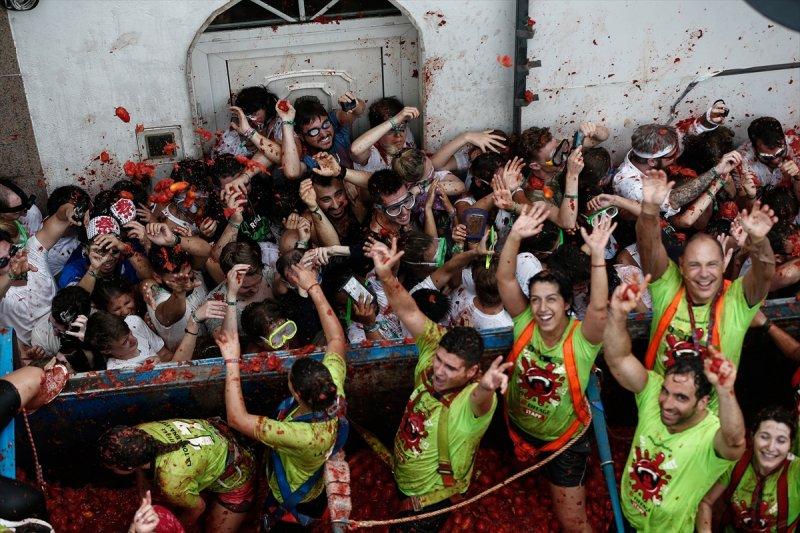 İspanya'da La Tomatina festivali