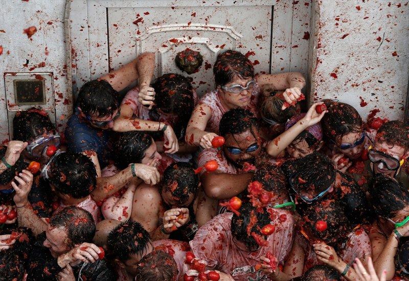 İspanya'da La Tomatina festivali