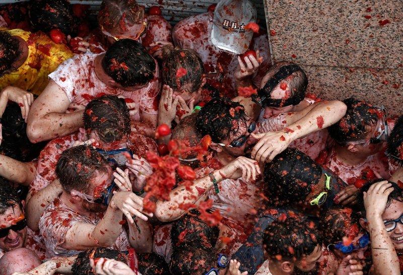 İspanya'da La Tomatina festivali