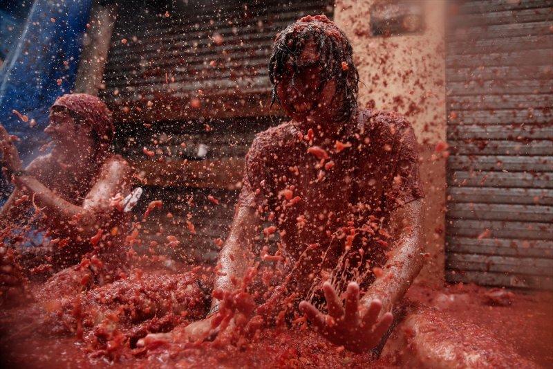 İspanya'da La Tomatina festivali