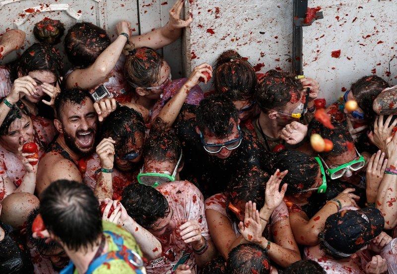 İspanya'da La Tomatina festivali