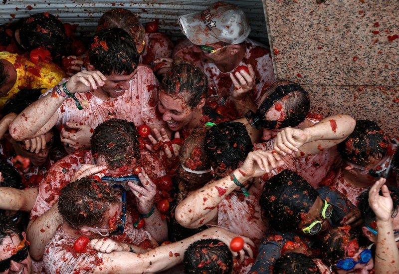 İspanya'da La Tomatina festivali