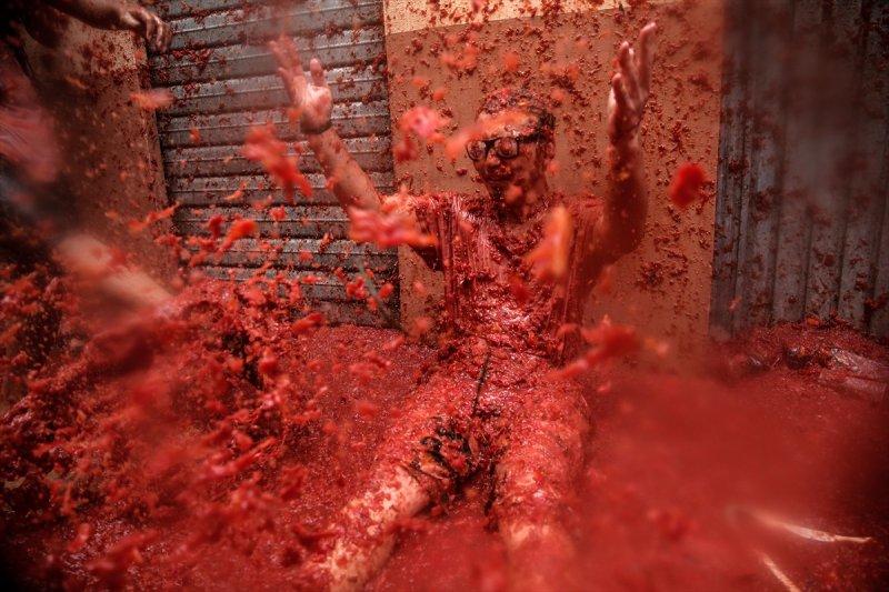 İspanya'da La Tomatina festivali