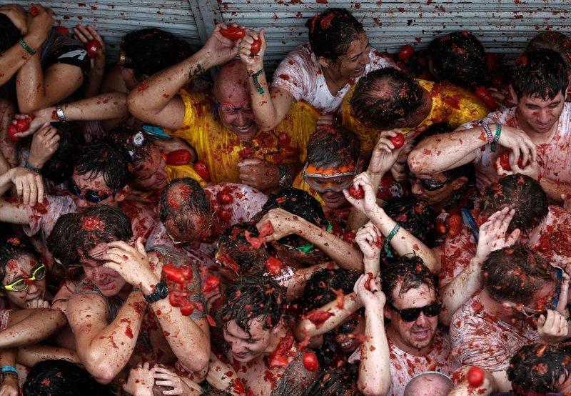 İspanya'da La Tomatina festivali