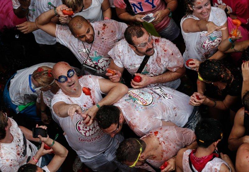 İspanya'da La Tomatina festivali