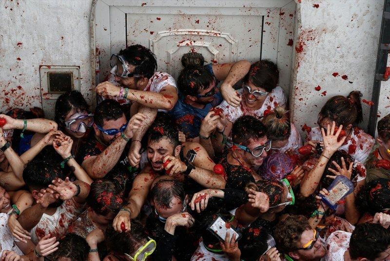 İspanya'da La Tomatina festivali