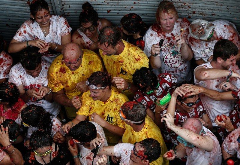 İspanya'da La Tomatina festivali