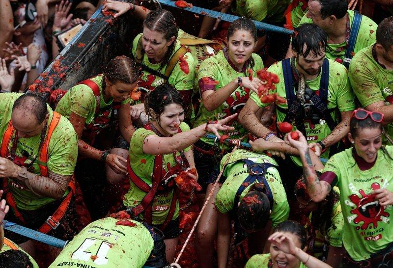 İspanya'da La Tomatina festivali