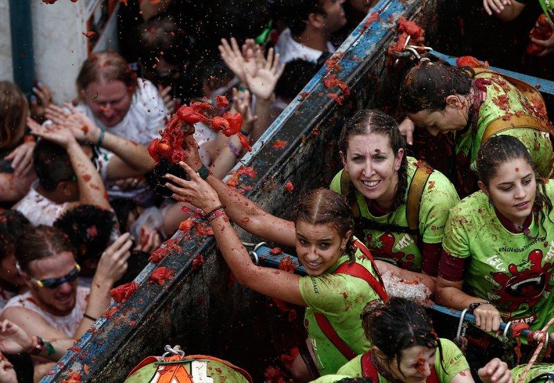 İspanya'da La Tomatina festivali